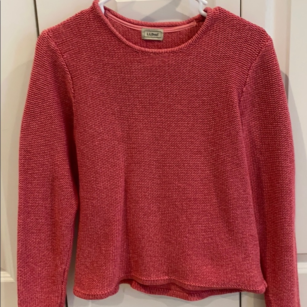 Great Quality LL Bean Rosy-Pom Sweater, Small